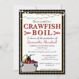 Crawfish Boil Afstuderen schooldiploma Kaart