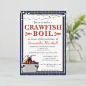 Crawfish Boil Afstuderen schooldiploma Kaart (Staand voorkant)