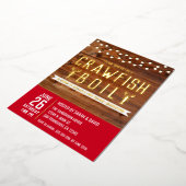 Crawfish Boil Afstuderen Seafood Party Folie Uitnodiging (Gedraaid)