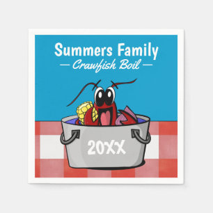 Crawfish Boil Annual Family Party Servet