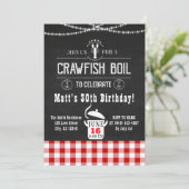 Crawfish Boil Any Event Rustic Chalkboard Invite Kaart (Staand voorkant)