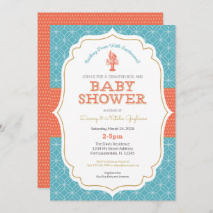 Crawfish Boil Baby shower Invitation Kaart