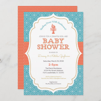 Crawfish Boil Baby shower Invitation Kaart