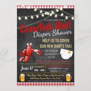 Crawfish Boil Baby shower Invitation Kaart