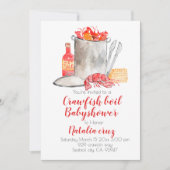 Crawfish boil babyshower party uitnodigen kaart (Voorkant)