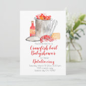 Crawfish boil babyshower party uitnodigen kaart (Staand voorkant)