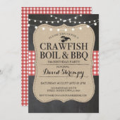 Crawfish Boil BBQ Any Age Birthday Lobster Invite Kaart (Voorkant / Achterkant)