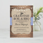 Crawfish Boil BBQ Any Age Birthday Party Lobster Kaart (Staand voorkant)