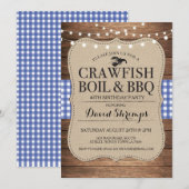 Crawfish Boil BBQ Any Age Birthday Party Lobster Kaart (Voorkant / Achterkant)