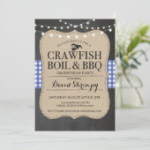 Crawfish Boil BBQ Elke Leeftijd Verjaardag Kreeft  Kaart (Staand voorkant)