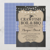 Crawfish Boil BBQ Engagement Party Shower Lobster Kaart (Voorkant / Achterkant)