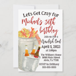 Crawfish Boil Birthday Invitation Kaart