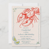 Crawfish Boil Birthday Invitation Sjabloon Kaart (Voorkant)
