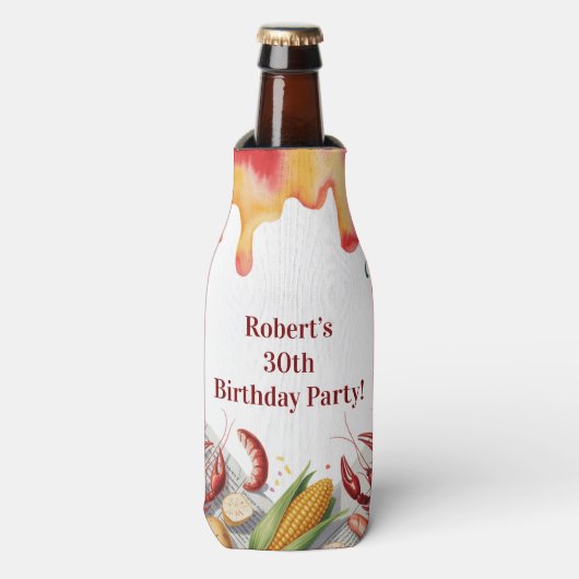 Crawfish Boil Birthday Party For Adults Flesjeskoeler (Fles Voorkant)