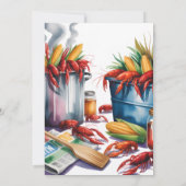 Crawfish Boil Birthday Party For Adults Kaart (Achterkant)