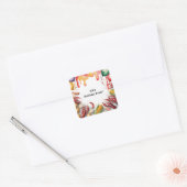 Crawfish Boil Birthday Party For Adults Vierkante Sticker (Envelop)