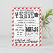 Crawfish Boil Birthday Party Invitation Kaart (Staand voorkant)