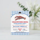 Crawfish Boil Blue Pset AFSTUDEERDER Fotouitnodigi Briefkaart (Staand voorkant)