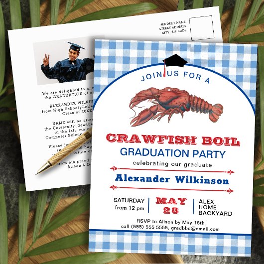Crawfish Boil Blue Pset AFSTUDEERDER Fotouitnodigi Briefkaart