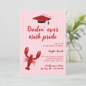 Crawfish Boil Boilin' Over met Pride Afstuderen Kaart (Staand voorkant)