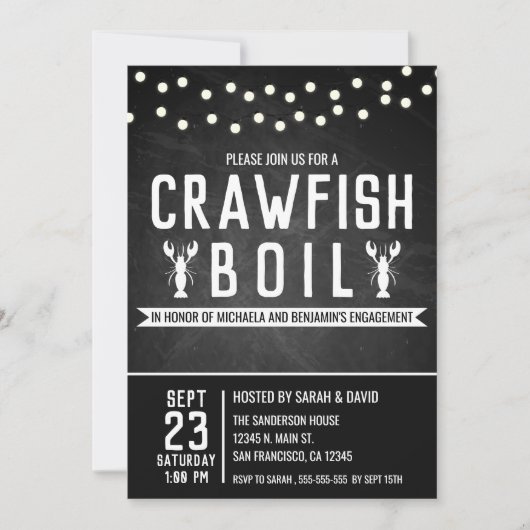 Crawfish Boil Cajun Engagement Party (Voorkant)