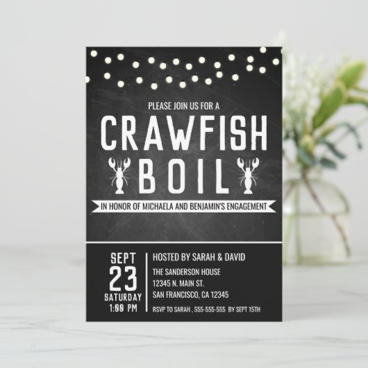 Crawfish Boil Cajun Engagement Party (Staand voorkant)