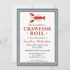 Crawfish Boil College University Graduparty Kaart