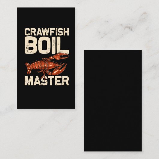 Crawfish Boil Cook Humor Seafood Foodie Visitekaartje (Voorkant / Achterkant)