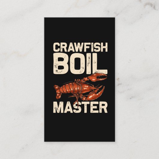 Crawfish Boil Cook Humor Seafood Foodie Visitekaartje (Voorkant)