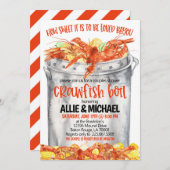 Crawfish Boil Couples Douche Uitnodiging (Voorkant / Achterkant)