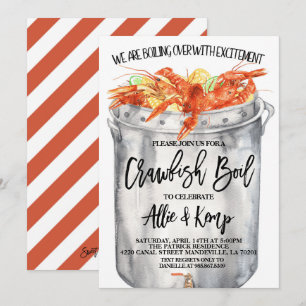 Crawfish Boil Couples Douche Uitnodiging