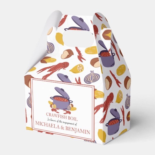 Crawfish Boil Couples Shower Engagement Party Bedankdoosjes (Achterkant)