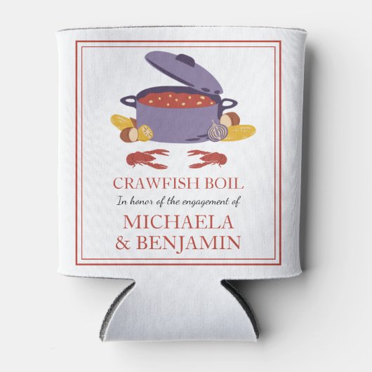 Crawfish Boil Couples Shower Engagement Party Blikjeskoeler (Voorkant)