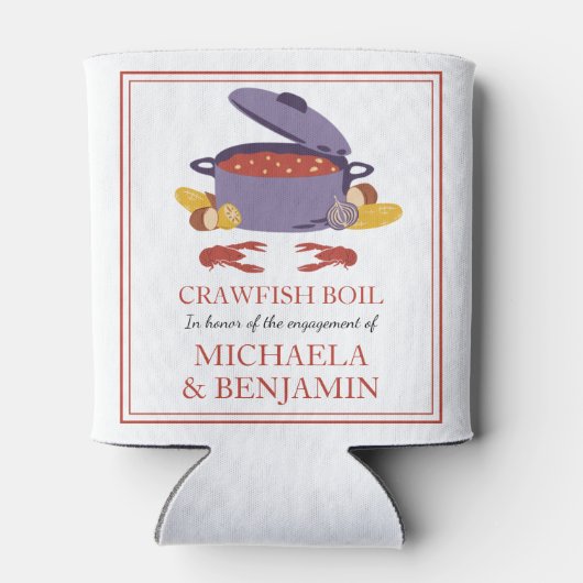 Crawfish Boil Couples Shower Engagement Party Blikjeskoeler (Achterkant)