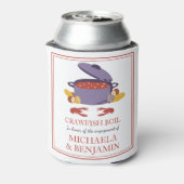 Crawfish Boil Couples Shower Engagement Party Blikjeskoeler (Blikje Achterkant)