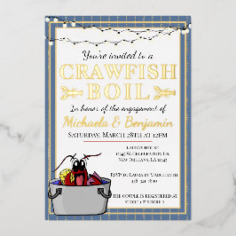 Crawfish Boil Couples Shower Engagement Party Folie Uitnodiging