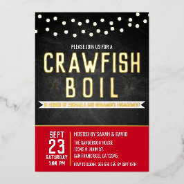 Crawfish Boil Couples Shower Engagement Party Folie Uitnodiging