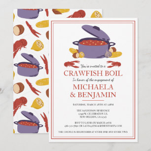 Crawfish Boil Couples Shower Engagement Party Kaart