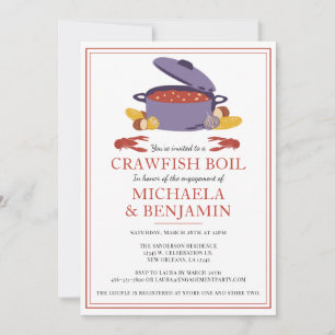 Crawfish Boil Couples Shower Engagement Party Kaart
