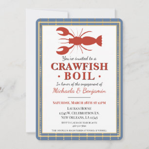 Crawfish Boil Couples Shower Engagement Party Kaart