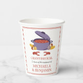 Crawfish Boil Couples Shower Engagement Party Papieren Bekers (Achterkant)