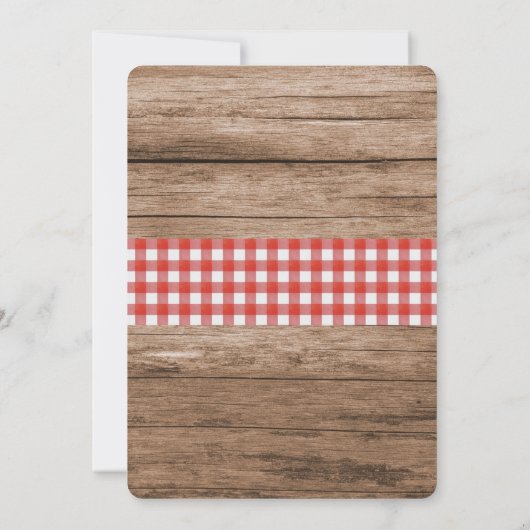 Crawfish Boil Couples Verlovingsfeest Rustiek Kaart (Achterkant)