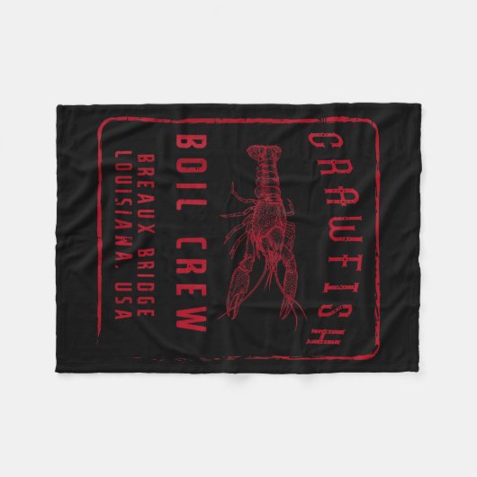 Crawfish Boil Crew Breaux Bridge Usa Crayfish Men  Fleece Deken (Voorkant (Horizontaal))