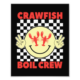 Crawfish Boil Crew Crawfish Seizoen Crawfish Gezic Foto Afdruk