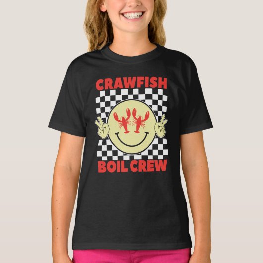 Crawfish Boil Crew Crawfish Seizoen Crawfish Gezic T-shirt (Voorkant)