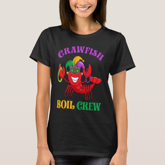 Crawfish Boil Crew Mardi Gras Carnaval New Orlean T-shirt (Voorkant)