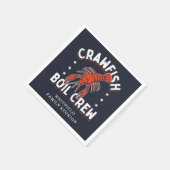 Crawfish Boil Crew Summer Seafood Family Party Servet (Hoek)