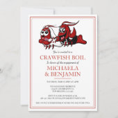 Crawfish Boil Eenvoudige Pas getrouwd Engagement P Kaart (Voorkant)