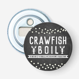 Crawfish Boil Engagement Party Button Flesopener