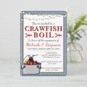Crawfish Boil Engagement Party — Eparen — Shower Kaart (Staand voorkant)